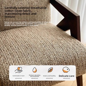 Poltrona Singola Richard all'Ingrosso, Stile Minimalista Moderno, Arredamento per Soggiorno, Sedia da Balcone per il Relax, Poltrona di Design in Legno - Product Image 3