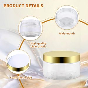 Frasco de Plástico PET Personalizado con Tapa de Aluminio Frasco PET de Boca Ancha de 50ML 80ML 100ML 120ML 150ML 250ML 500ML para Envasado de Alimentos Secos - Product Image 3