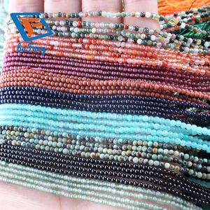 Cuentas Redondas de Piedra Natural de 2 mm al por Mayor de <span class=keywords><strong>BF</strong></span>, Cuentas Sueltas para Hacer Pulseras y Joyería - Product Image 1