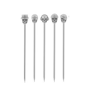 Cranium <span class=keywords><strong>Ghost</strong></span> Head Cocktail Picks Martini Picks Reutilizable Olive Picks Garnish Skewer Fruit Toothpicks - Product Image 1