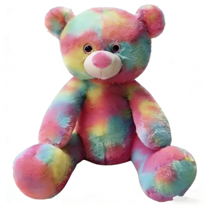Oso de Peluche Personalizado Arcoíris, Oso de Peluche con Degradado de Color Pastel en Espiral, Pelaje Suave - Product Image 2
