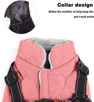 Manteau/Gilet pour chien avec doublure polaire chaude pour l'hiver, avec harnais, vêtements réfléchissants pour animaux de compagnie, vêtements pour temps froid pour Chihuahua Teddy