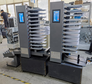 Otomatik dikiş sistemi kağıt toplama katlama makineleri zımba kitapçık makinesi makinesi 6 10 12 20 istasyonları kağıt Collator - Product Image 3