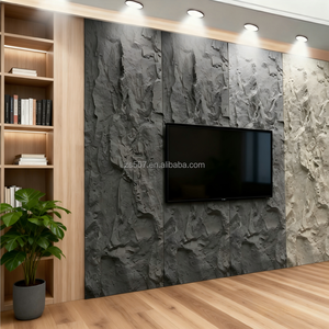 Panneau mural en pierre artificielle imperméable pour extérieur de villa ZS 3D Quartz/Pierre d'ingénierie, design moderne, épaisseur 15-30 mm, modèle 3D - Product Image 3