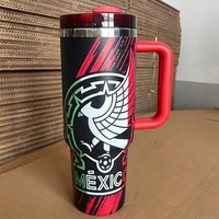 Vaso Térmico de Acero Inoxidable 304 de Gran Capacidad (40oz), Color Sólido Simple, Portátil, con Asa y Tapa con Pajita Nueva