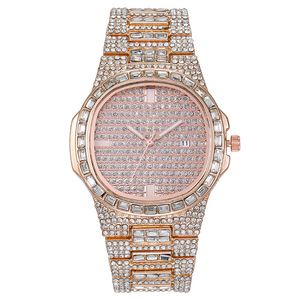 Vente en gros d'usine : Ensemble de montres de luxe en or rose pour femmes, bracelet et montre entièrement luxueuses GZ RTS, commande mixte en gros - Product Image 3