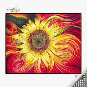 Peinture diamant colorée en tournesol, 40x50 cm, bricolage, belle perceuse ronde ou carrée, sans cadre, décoration de la maison - Product Image 1