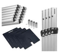 Kit de Tente de Mariage Carrée Moderne et Simple Réglable – Système de Poteaux et Rideaux Robuste pour des Décorations de Fête de Mariage Époustouflantes