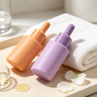 Flacon compte-gouttes couleur macaron 30 ml, flacon en verre avec bulbe en caoutchouc pour huile essentielle