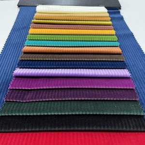 Tejido chino de punto 100% poliéster multicolor tela de pana de terciopelo acanalado 260 GSM peso medio resistente al agua resistente al desgarro - Product Image 1