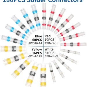 Kit de connecteurs de fils à souder pour l'ingénierie chimique, 180 pièces, kit de bornes isolées thermorétractables étanches - Product Image 2