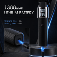 Tondeuse à cheveux rechargeable en acier inoxydable à 2 vitesses avec lame en T pour hommes, usage quotidien