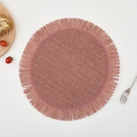 Napperons d'extérieur pour tables à manger de mariage Napperons ronds en papier tissé d'intérieur