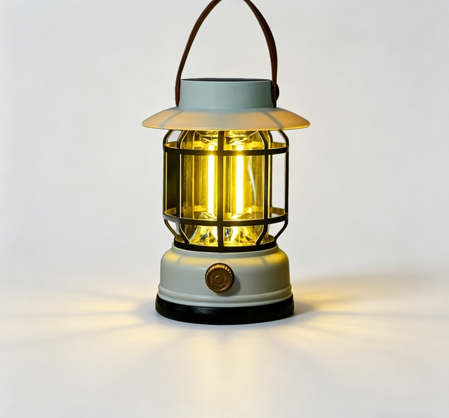 Solar Powered Camping Lantern IPX4 Waterproof Rechargeable Retro LED Lamp 48H Long Battery Life Portable Vintage Light