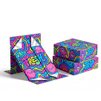 Bunte Faltbare Magnetische Klappgeschenkbox Street Art Graffiti Kundenspezifisch Bedruckte Wiederverwendbare Zusammenklappbare Verpackung Starre Box