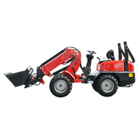 Spedizione Gratuita, Mini Pala Gommata 4x4 Compatta, Pala Gommata per Giardino e Fattoria con Accessori