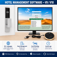Cerradura Electrónica para Puerta de Hotel con Tarjeta, Aleación de Aluminio, Control de Acceso RFID con SDK Gratuito y Software de Gestión Hotelera