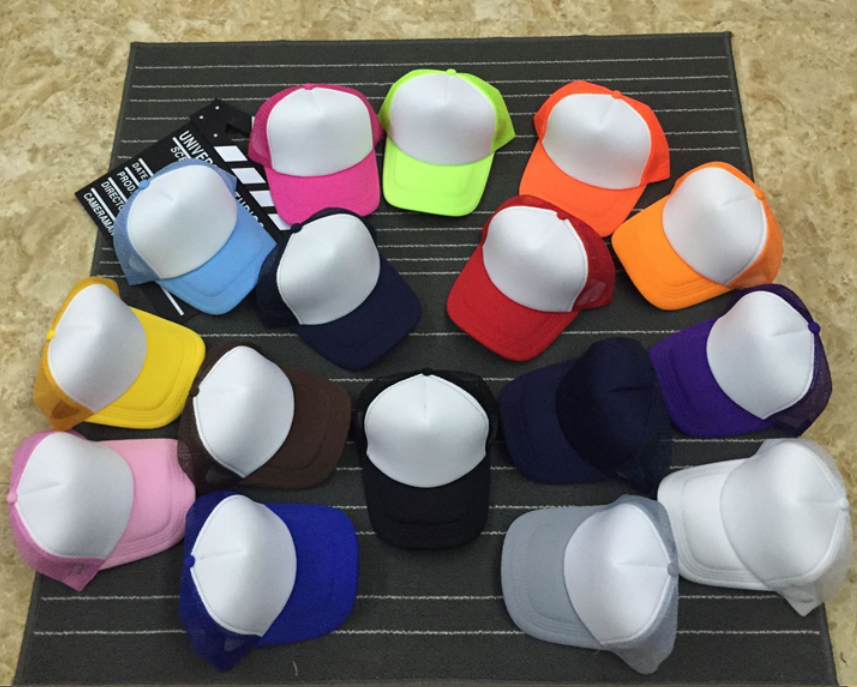 Высококачественная Регулируемая шляпа-тракер из полиэстера, белые заготовки, сублимационные шляпы для горячей печати