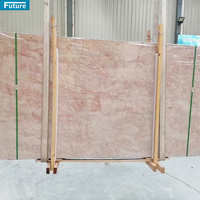 Dalle de marbre rose rose crème de luxe carreaux de pierre naturelle pour Villa escalier comptoirs de cuisine panneau mural décoration de magasin de luxe