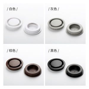 <b>Abs</b> Plastic Round Vent Cover 50mm For Shoe Cabinet Exhaust Hole Brown - Product Image 5