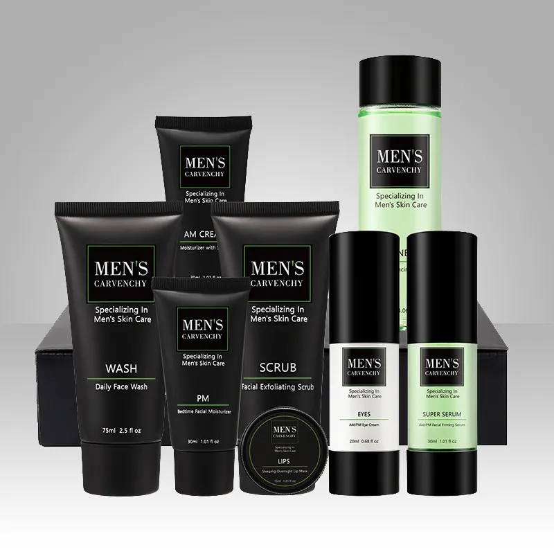 CARVENCHY Organic Männlicher Anti-Akne-Gesichts reiniger Wash Scrub Mens Moist urizing Skincare Kit Herren-Hautpflege sets