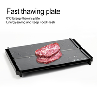 Bandeja de descongelación mejorada para alimentos congelados | Tablero de descongelación rápida de carne | Tablero de placa de descongelación de alimentos de carne con bandeja de goteo
