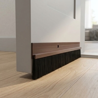 Joint de bas de porte automatique en alliage d'aluminium et nylon, personnalisé, insonorisant, design moderne, durable, avec vis, scellé en usine