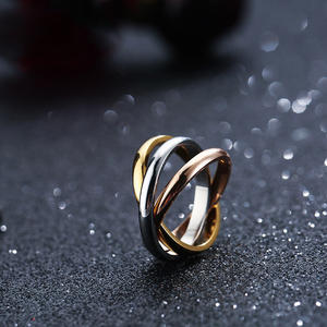 Juego de Anillos de Amor Clásicos de 3 Piezas para Mujer, Regalo de Boda, Compromiso, Fiesta, Joyería de Acero Inoxidable - Product Image 3