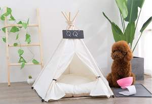 Personalización de fábrica Pet Teepee Dog & Puppy Cat Carpas <span class=keywords><strong>Tipi</strong></span> Bed Casas portátiles con cojín grueso - Product Image 5