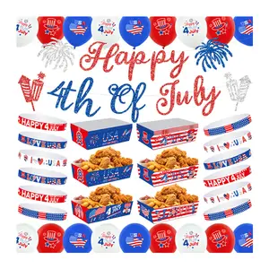 4th of July Theme Party Supplies Paper banner Decoration America Party Holiday Supplies Home Decor