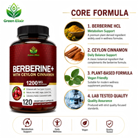 Capsules de berbérine HCl végétaliennes en marque privée OEM