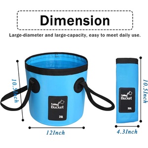 Multifunctional <strong>Collapsible</strong> Wash Basin Folding Bucket <strong>Water</strong> <strong>Container</strong> Fishing Bucket for Travelling Camping Hiking Fishing - Product Image 2
