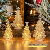 ML QBSDS-144 LED Leuchtender Fünf-Sterne-Weihnachtsbaum Nachtlicht Plastik-Dekoration Stimmungslicht Tischdekoration