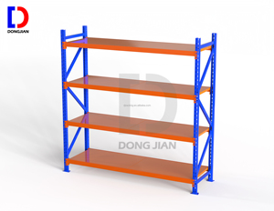 Dongjian ISO Q235B Sistema de estante de acero Estantería de almacenamiento de neumáticos ajustable de servicio medio para equipo de almacenamiento y carga de almacén - Product Image 2