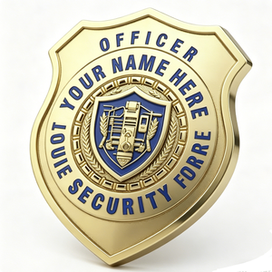 Badge d'honneur personnalisé pour équipement de pompier, plaqué or, émail dur, 3D en relief, pour uniforme - Product Image 2