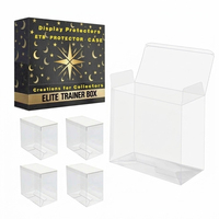 Boîte de protection empilable personnalisée en PET transparent anti-rayures de 0,5 mm pour boîte d'entraînement d'élite TCG (ETB) avec base à verrouillage automatique