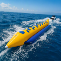 Vente flash : Bateau banane gonflable à tube unique pour 8 personnes, remorquable, pour les sports nautiques sur la plage et le lac