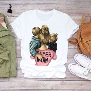 Regalo del Día <span class=keywords><strong>de</strong></span> <span class=keywords><strong>la</strong></span> <span class=keywords><strong>Madre</strong></span>: <span class=keywords><strong>Camisetas</strong></span> a juego para <span class=keywords><strong>madre</strong></span> e hija/o, camiseta blanca extragrande con estampado <span class=keywords><strong>de</strong></span> dibujos animados personalizado para mujer - Product Image 5