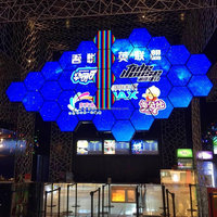 Pantalla LED Hexagonal con Control Wifi/3G/4G/RJ45/LAN/Cloud, P2 P2.5 P3 P4 P5