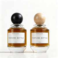 Flacon de parfum en verre transparent cylindrique de luxe personnalisé de haute qualité, vide, avec pulvérisateur à sertir, 100 ml, avec impression d'écran et diffuseur à roseaux