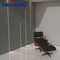 Profilé LED en aluminium encastré en forme de U pour décorations murales et de plafond