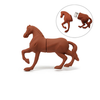 Nueva Memoria USB con Forma de Caballo de Dibujos Animados en PVC, 8GB 16GB 32GB, Unidad Flash 2.0, Pendrive Personalizado, Memorias USB