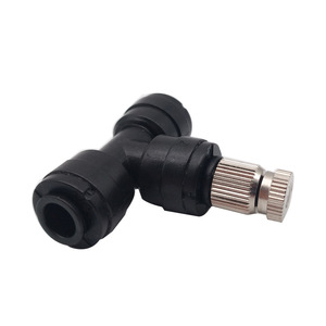 Conector en forma de T, conector negro en forma de T, apto para purificador de agua, sistema de riego de jardín, sistema de aspersión de baja presión, 16 bar máximo - Product Image 2