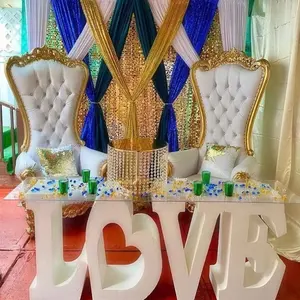 All'ingrosso personalizzato in vetro acrilico top centrotavola matrimonio bianco decorazioni per la tavola lettere d'amore tavoli da sposa per la festa di compleanno