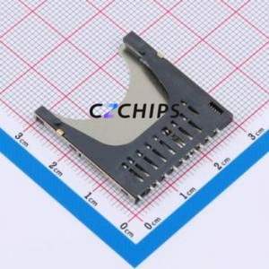 SD-120-CRP11 SD Card / Memory Card Connector SMD Connector Self-Return Type Standard SD Card Card Holder With Positioning Post - Product Image 2