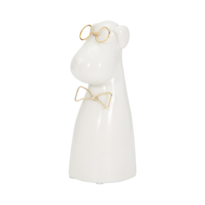 Cucciolo in Ceramica con Occhiali, Decorazione d'Accento per la Casa, Ornamento Decorativo per Bagno, Ufficio, Scrivania, Soggiorno, Stile Glamour - Product Image 2
