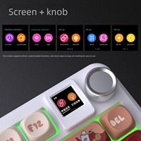 Kit DK75 Pro avec bouton et écran, clavier sans fil 3 modes à éclairage RGB, barebone 75% pour claviers DIY personnalisés