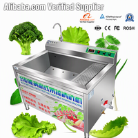 Industriële bubbeltype sla-was- en droogmachine, gember- en aardbeiwasser, reiniger voor fruit en groenten