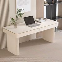 Bureau de consultation médicale moderne et simple, bureau d'étude et d'écriture pour chambre à coucher, bureau d'apprentissage et d'ordinateur en métal durable avec surface en marbre