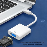 Adaptateur Mini DisplayPort vers VGA Femelle DFX, Convertisseur Vidéo 1080P avec Verrouillage par Vis, Cordon Multi-Modèles Compatible pour PC Portable